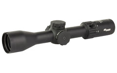 Sig Sauer Whiskey 4 Low Profile Scope 3-12x44 30mm SFP Quadplex non-Illum Capped 0.25 MOA - Black