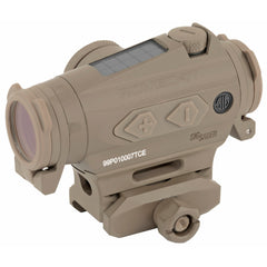 Sig Sauer Romeo4T Red Dot Ballistic Circle Dot Solar and Battery Powered Hex Bolt Mount and Spacer FDE Finish