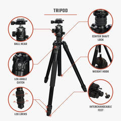 Midas AL28 - Aluminum Tripod - 706009