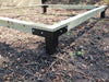 Image of Wooden garden frame on a soil surface