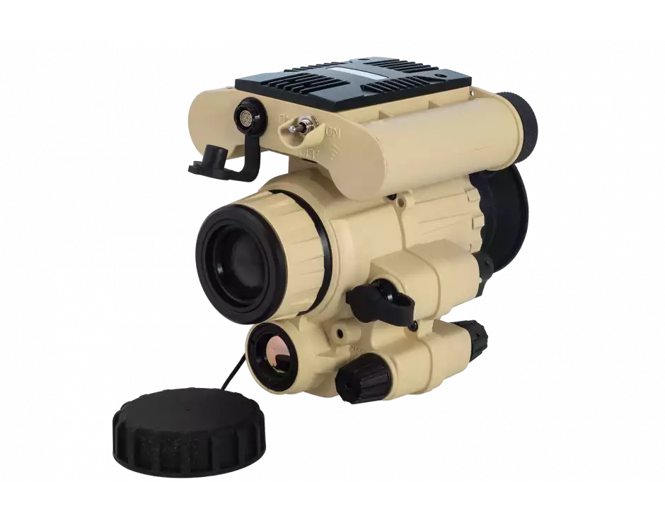 AGM F14-3AP Fusion Tactical Monocular, Thermal 640x512 (50 Hz) Channel Fused with Elbit or L3 Gen 3 FOM 2000+, P43-Green Phosphor IIT